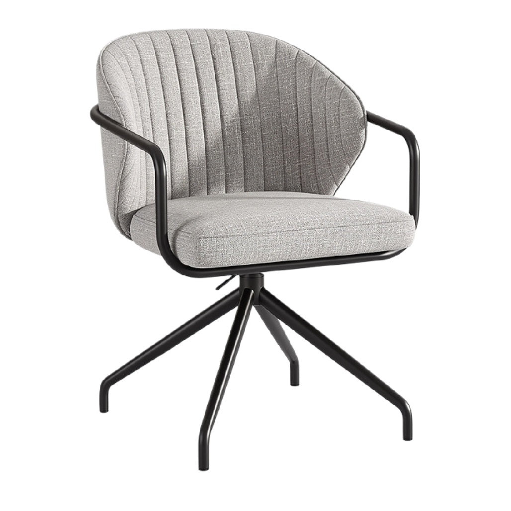 **Stylowy fotel biurowy z ergonomicznym siedziskiem i metalową podstawą**